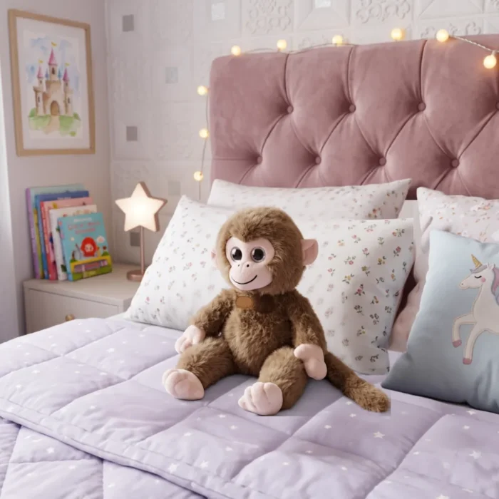 Peluche de Mono Marrón 34 cm Importado - Imagen 2