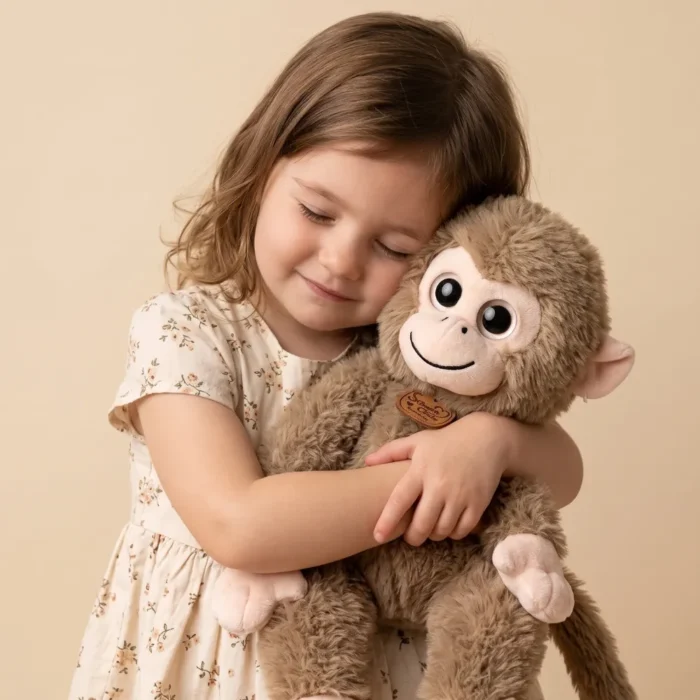 Peluche de Mono Marrón 34 cm Importado - Imagen 4