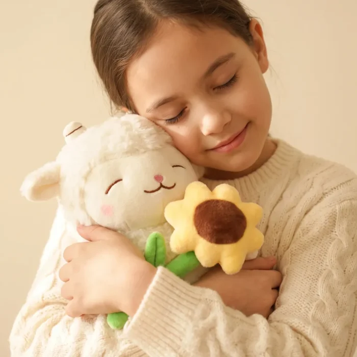 Peluche Oveja con Flor 25 cm - Imagen 2