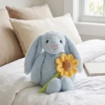 Peluche Coneja con Girasol Celeste 38 cm - Imagen 2