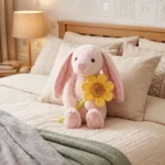Peluche Coneja con Girasol Rosado 38 cm - Imagen 2