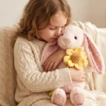 Peluche Coneja con Girasol Rosado 38 cm