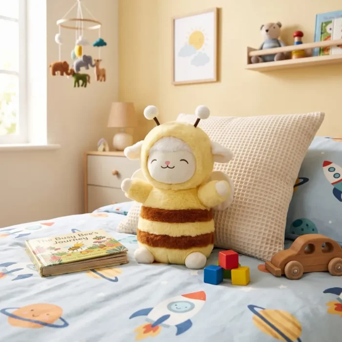 Peluche Oveja con Disfraz de Abeja - Imagen 3