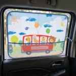 Cortina para Auto Animalitos Bus Rojo - Imagen 4
